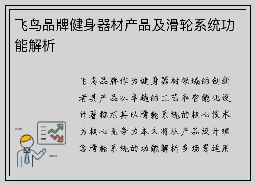 飞鸟品牌健身器材产品及滑轮系统功能解析